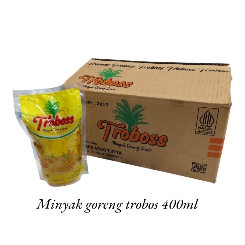 

Troboss Minyak Goreng Trobos 400ml/MINYAK GORENG JERNIH ORIGINAL MURAH