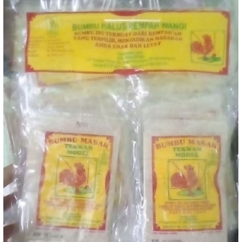

bumbu masak tekwan model cap ayam isi 10 bks