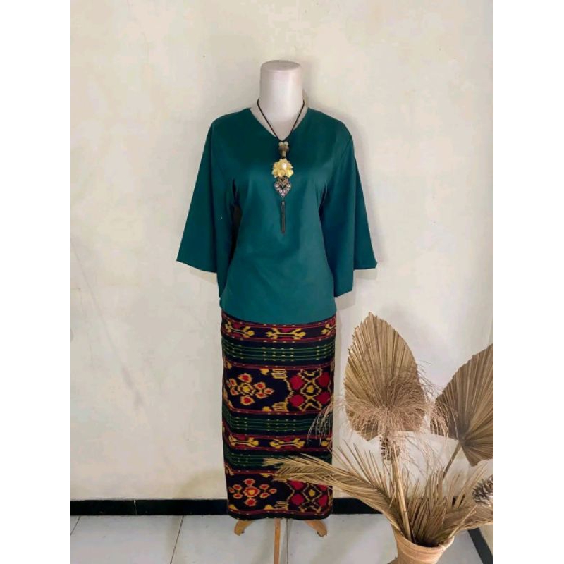 setelan tenun wanita dewasa - baju setelan tenun blanket jepara