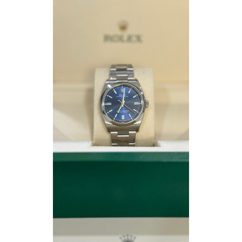 rolex oyster perpetual blue dial 36 automatic original