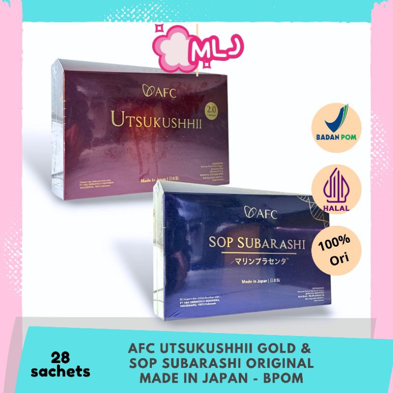 UTSUKUSHHII GOLD & SOP SUBARASHI ORIGINAL AFC JAPAN JEPANG ASLI