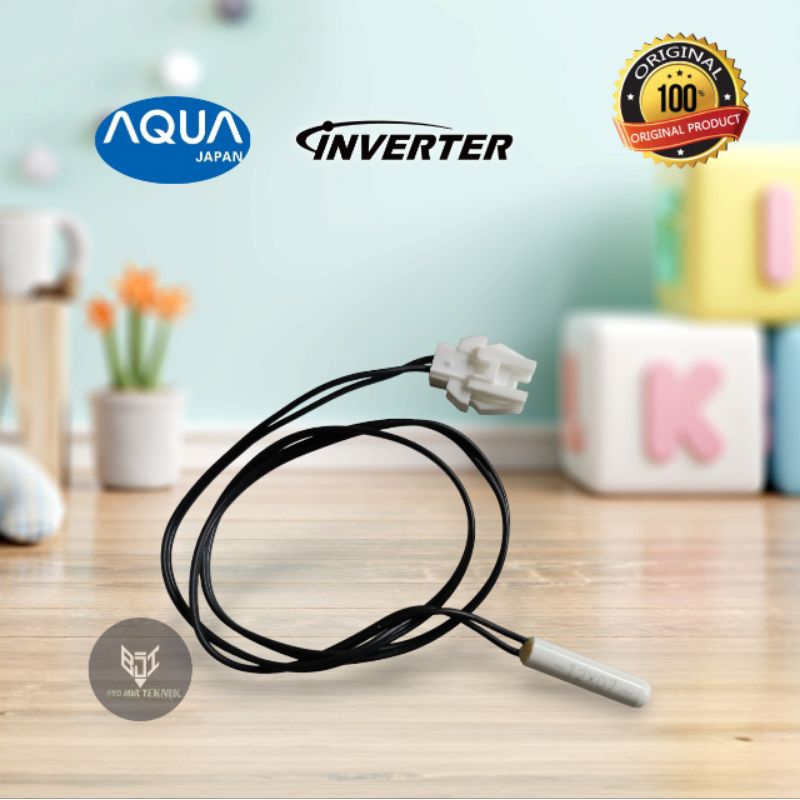 Termistor | Thermistor/ Sensor Suhu Kulkas 2 Pintu AQUA  INVERTER Original | Termis 1,8 K ohm