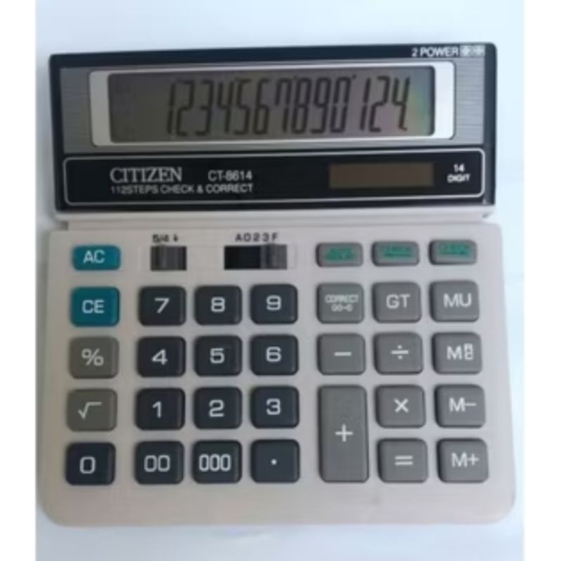 

Kalkulator Besar Murah Ct 8614 14 Digit -Calculator Dagang Besar tombol Halus