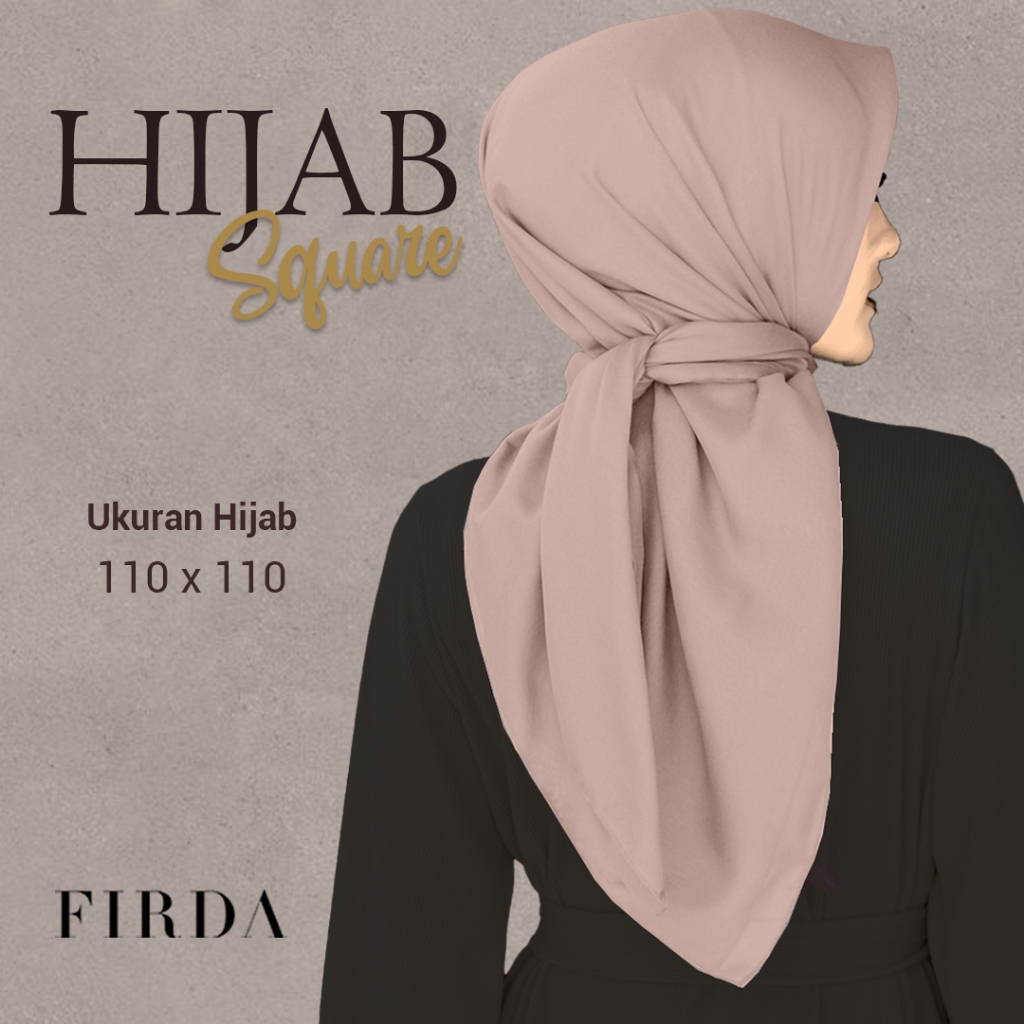 Kerudung Segiempat Hijab Paris Polos By Firda Fashion