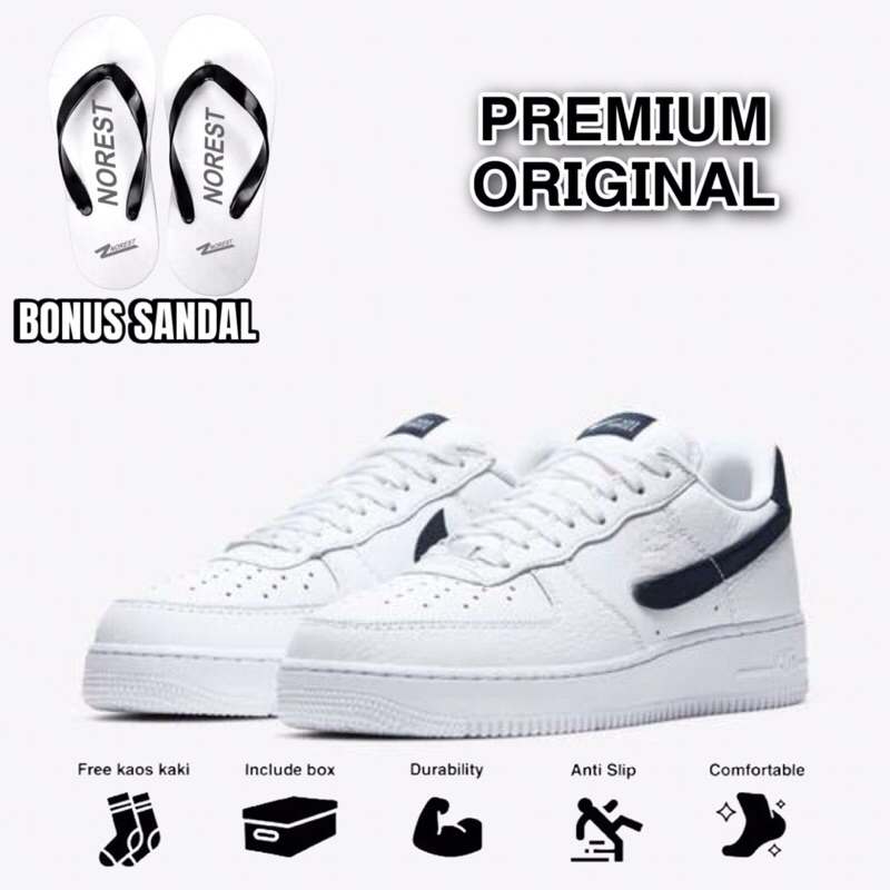 Sepatu Sneakers Putih Hitam Pria Wanita Sneaker Casual Sekolah Cewek Cowok Premium Import Original
