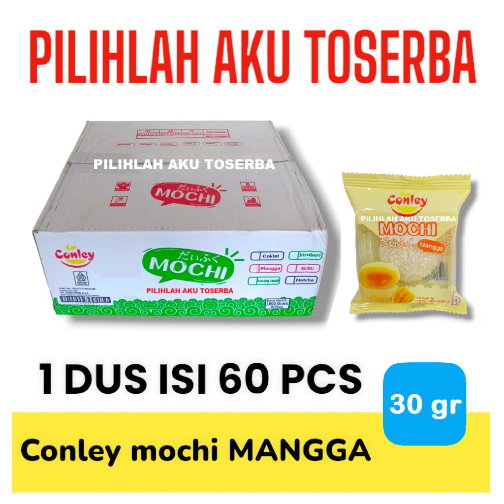 

Conley MOCHI Rasa MANGO / MANGGA - ( HARGA 1 DUS )