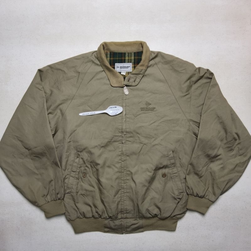 DUNLOP motorsport vintage Harrington jacket size L