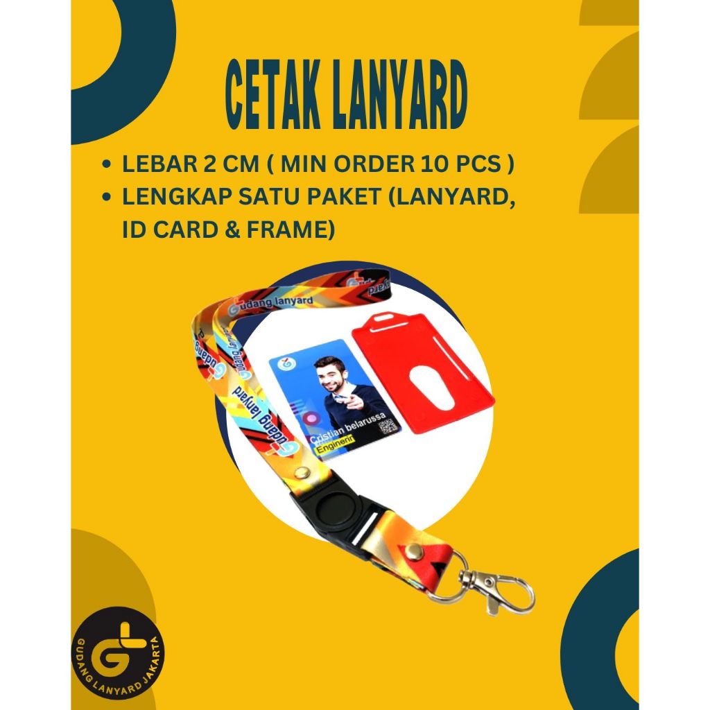

PAKET LENGKAP CETAK tali lanyard 2cm, IDCARD dan CASE. Min order 10pcs