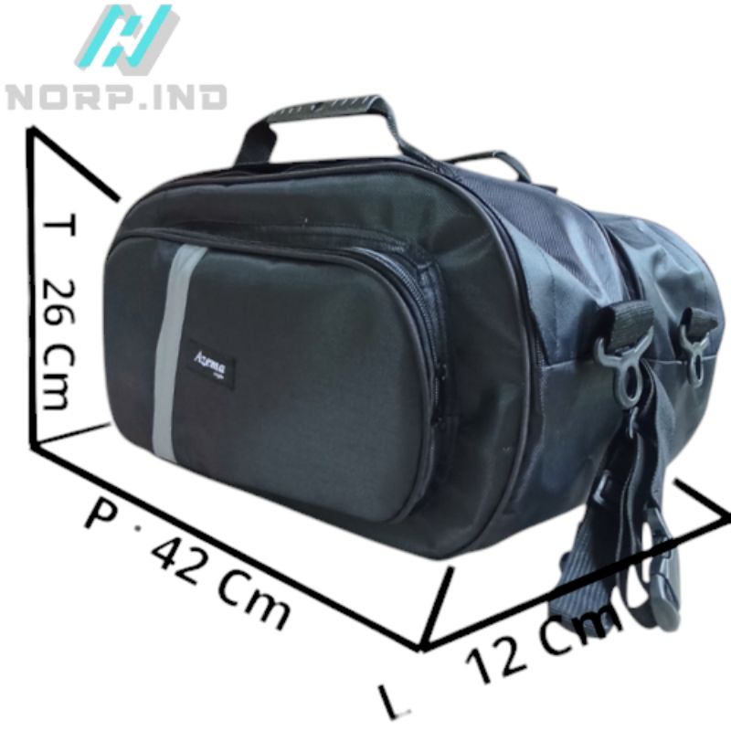 Tas Motor Side Bag Oval Waterproof+Raincover/Mantel Multifungsi [ Grabfood, Ojol, Gojek, Touring, Mu