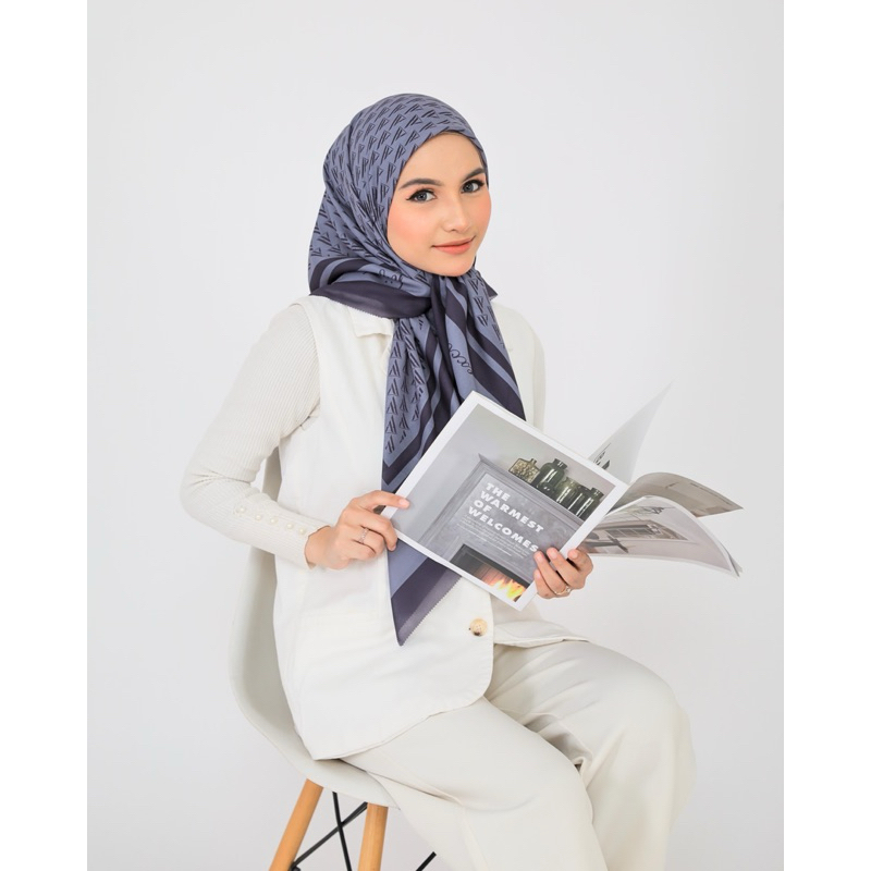 Aulia Hijab Motif | Hijab Motif Haeba Series | Hijab Segi Empat Motif Bahan Voal