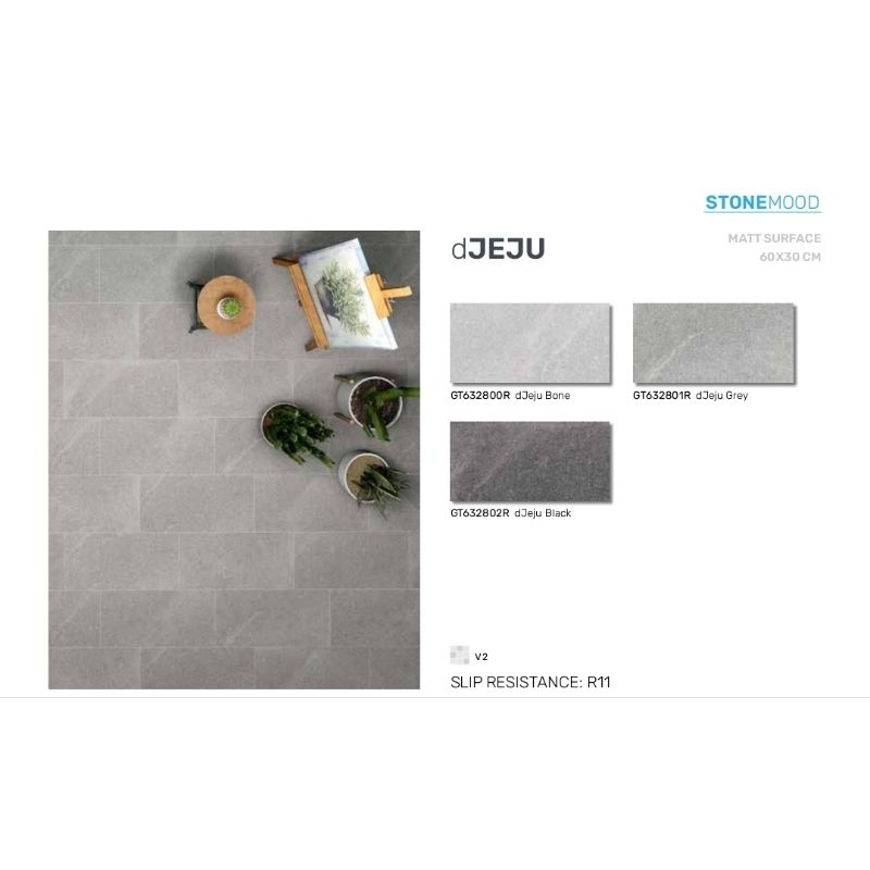 Roman Granit dJeju 30x60 Jeju matt surface granit lantai dinding tembok indoor outdoor