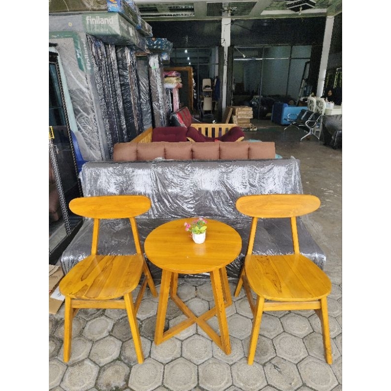 KURSI TERAS MINIMALIS KAYU  JEPARA