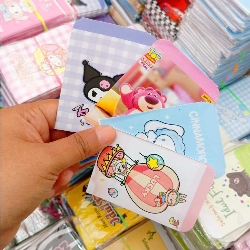 

Amplop Lebaran Ukuran Kecil Karakter Kartun Labubu Sanrio ATM 1 Pack Isi 10pcs