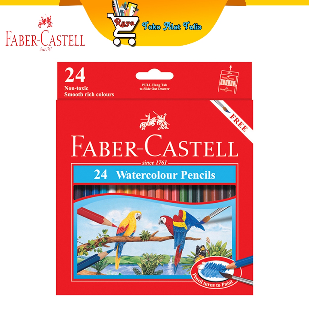 

Faber Castell Watercolour pencils parrot / pensil warna 24 warna 114464