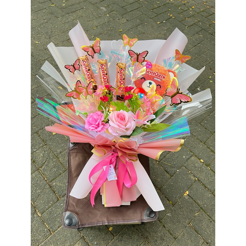 Buket bunga coklat beruang valentine