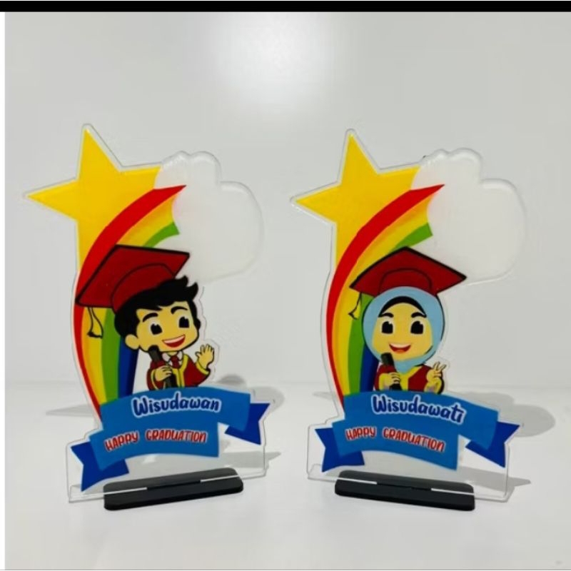 Akrilik Wisuda Custom - bisa request desain - Plakat wisuda TK