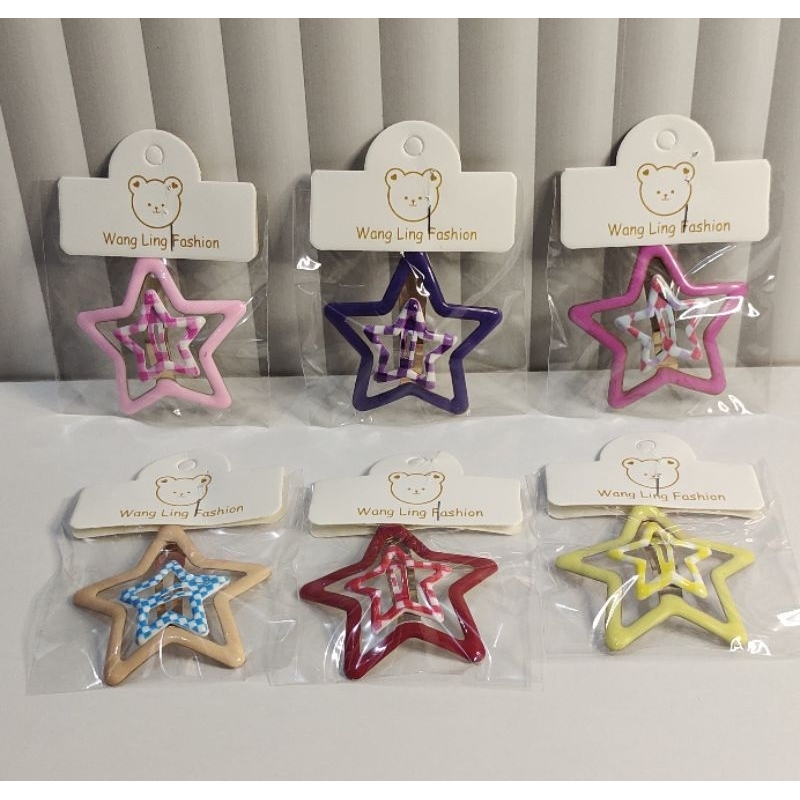 2in1 Jepit bintang Jepit tiptop bintang besar kecil Tiptop bintang Jepit anak anak lucu