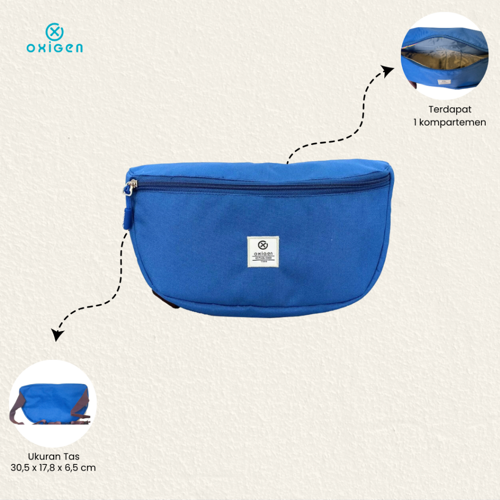 Oxigen Volga Tas Pinggang Wanita Polyester Waist Bag Modern dan Stylish