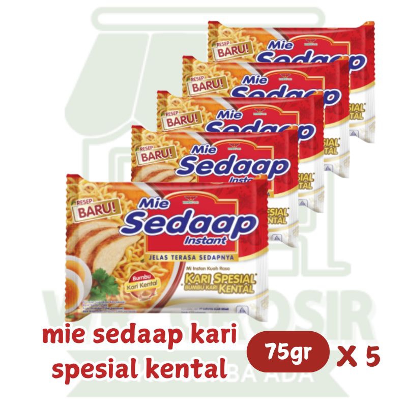 

Mie Sedaap Instant Kari Spesial Kental 75gr x 5
