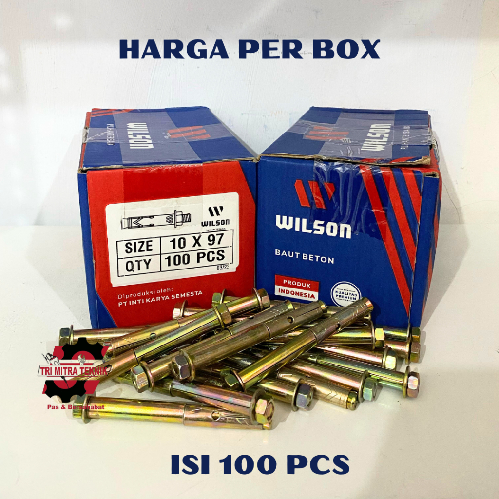 DYNABOLT 10X97 WILSON PREMIUM QUALITY ISI 100 PCS PER BOX
