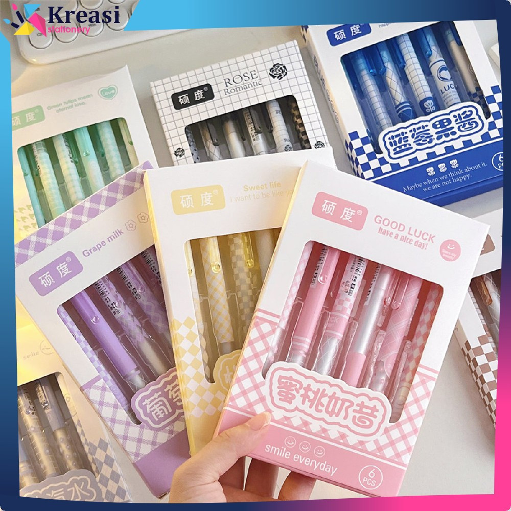

Alat Tulis Pena ST Set 6IN1 Motif Bunga 0.5MM / Retractable Pen Karakter Set / Perlengkapan Anak Sekolah Pulpen Cetek Import Kreasi Stationery A69
