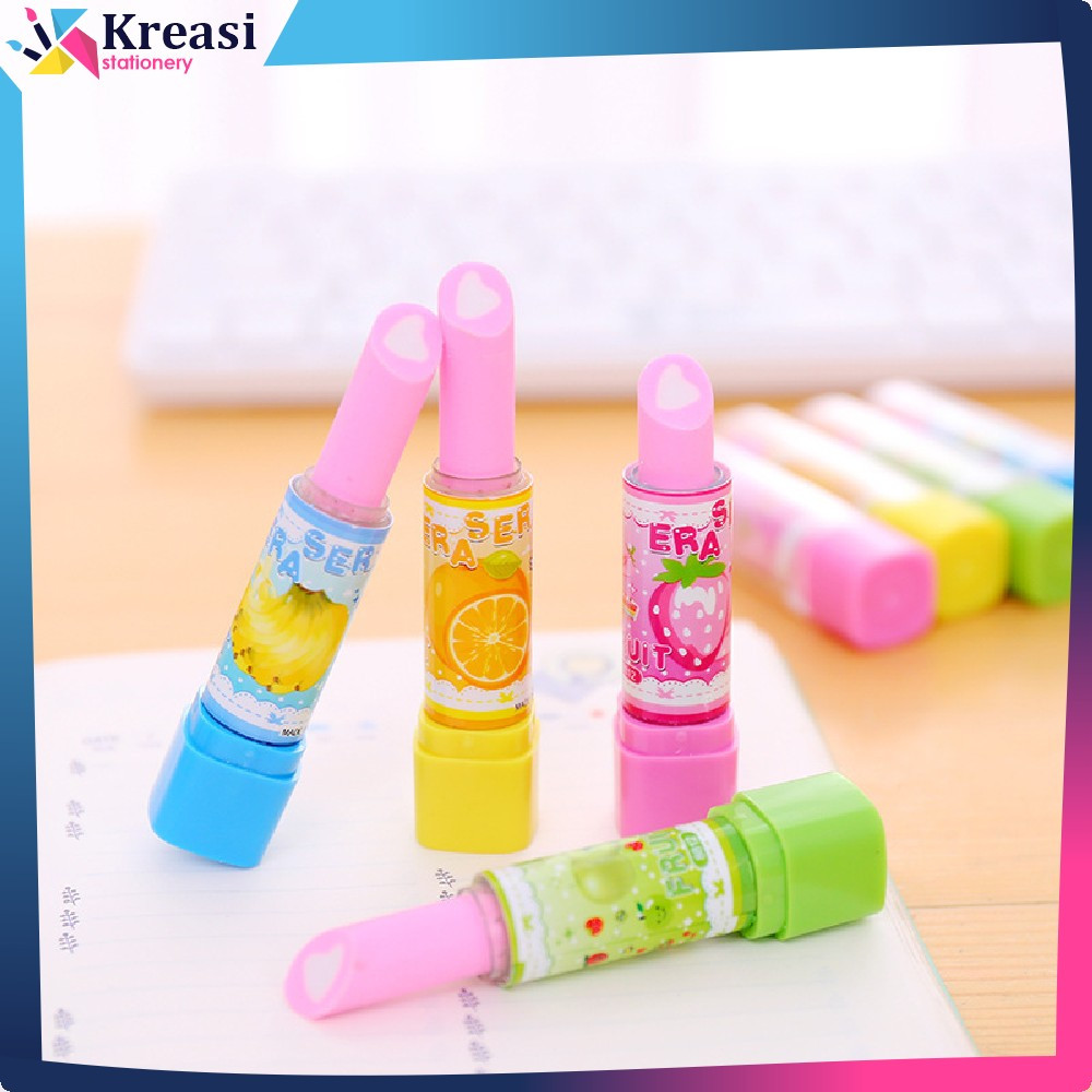 

Penghapus Pensil Model Lipstik Karakter Buah Random / Eraser Buah Warna Warni Lucu / Penghapus Pensil Eraser Fruits Import Kreasi Stationery A70