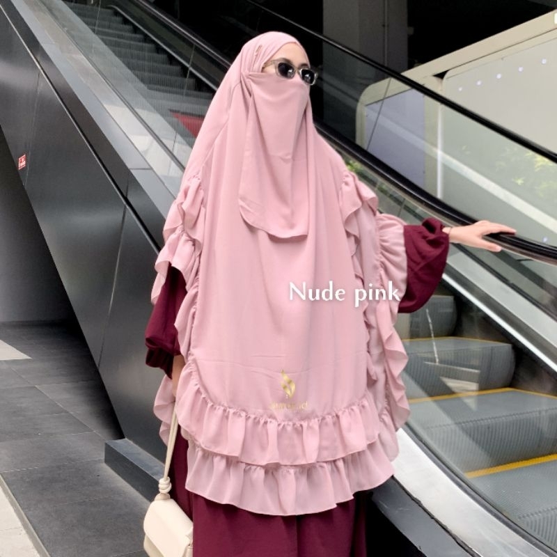 Durar.id - Dalia French Khimar Rempel French Khimar Ceruty babydoll premium FK Rempel