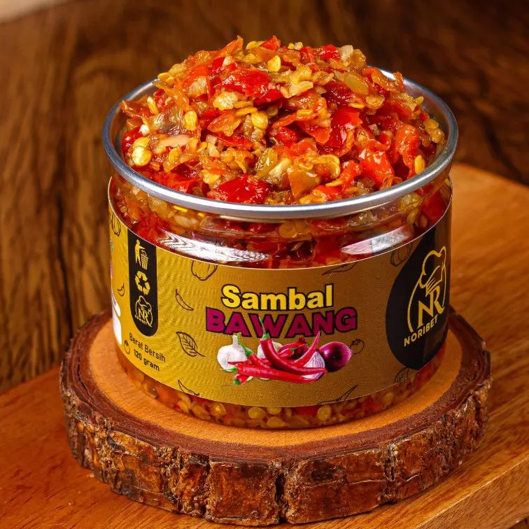 

makanan siap saji sambal instan jadi sambel bawang pedal nampol nagih kemasan jar 120 gram lezat mantap