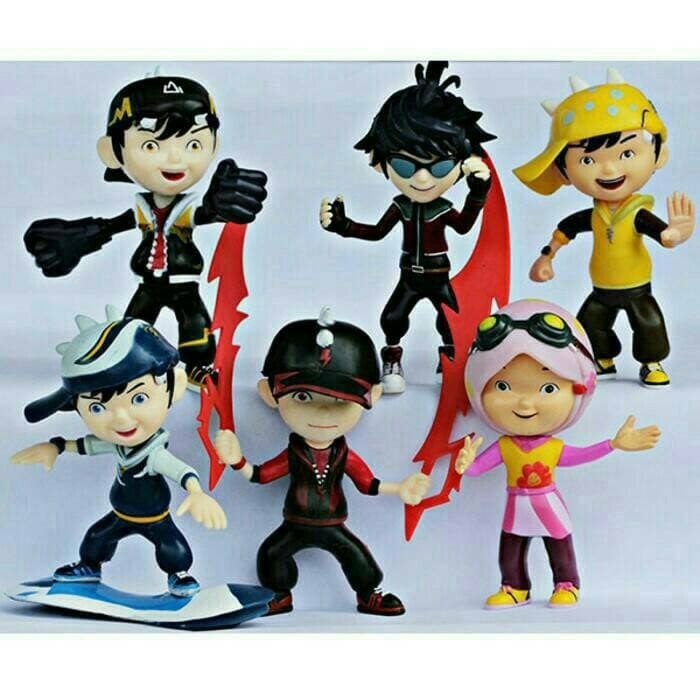 Figure/Mainan Anak/Topper cake Figure Boboiboy Supra Halilintar set 5pcs.