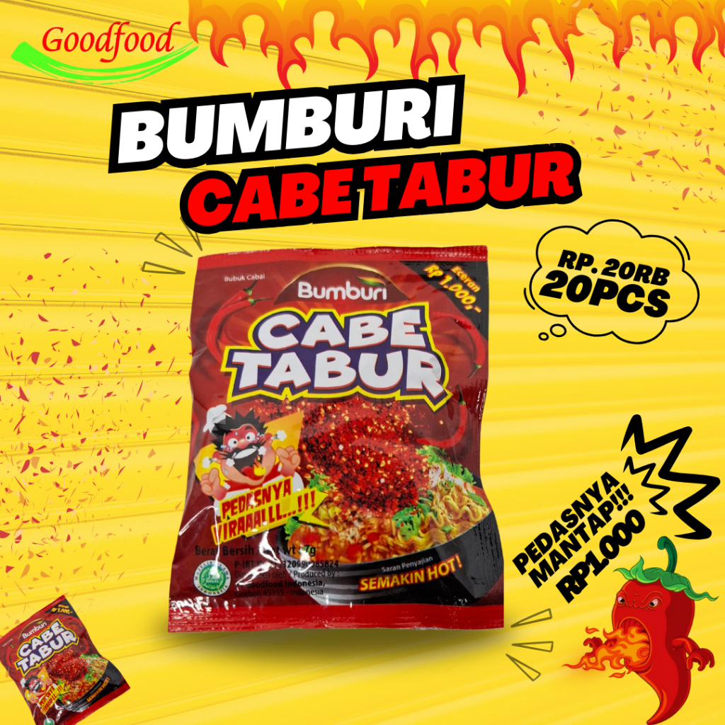 

Bumburi Cabe tabur kremes 1sachet 7gram