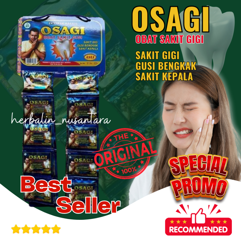 

Osagi Kapsul Sakit Gigi 20 Sachet