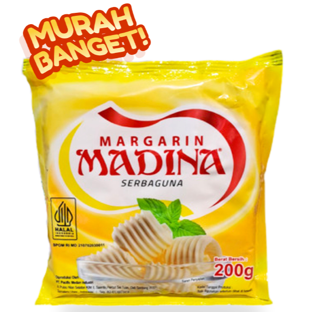 

[TERMURAH] MADINA Margarine Serbaguna kemasan 200gr - Rendah Garam Kualitas Ekspor