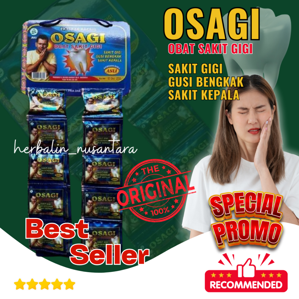 

OSAGI KAPSUL SAKIT GIGI 20 SACHET ORIGINAL