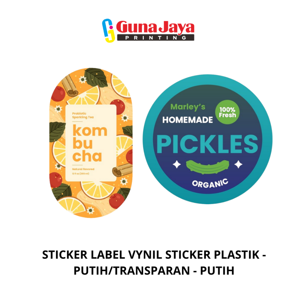 

STICKER LABEL VYNIL STICKER PLASTIK - PUTIH/TRANSPARAN - PUTIH