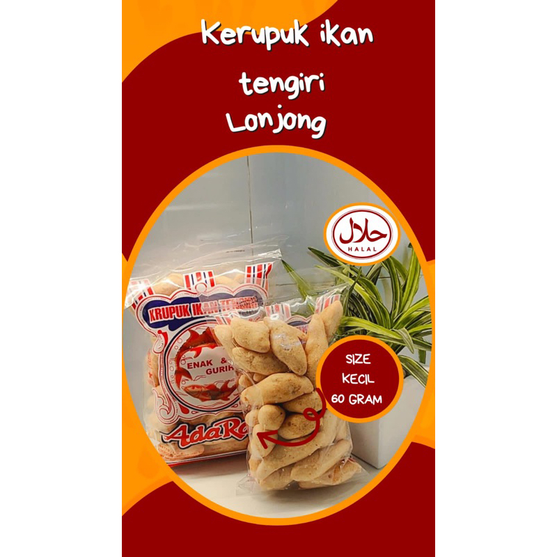 

kerupuk Ikan Tengiri Lonjong Kecil 60 Gram