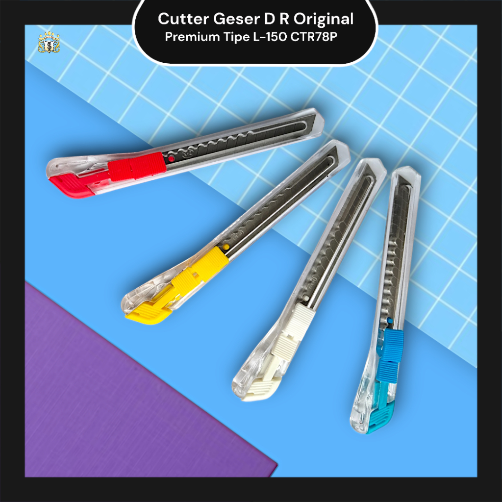 

Cutter Geser D R Original L-150 CTR78P Medium Untuk ATK Sekolah / Serbaguna