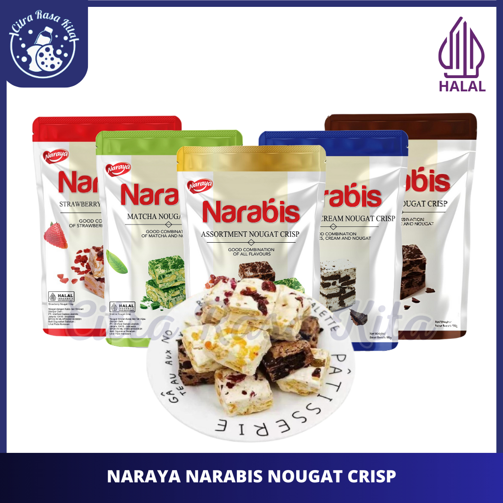 

Naraya Narabis Assortment Nougat Crisp Halal 90gr