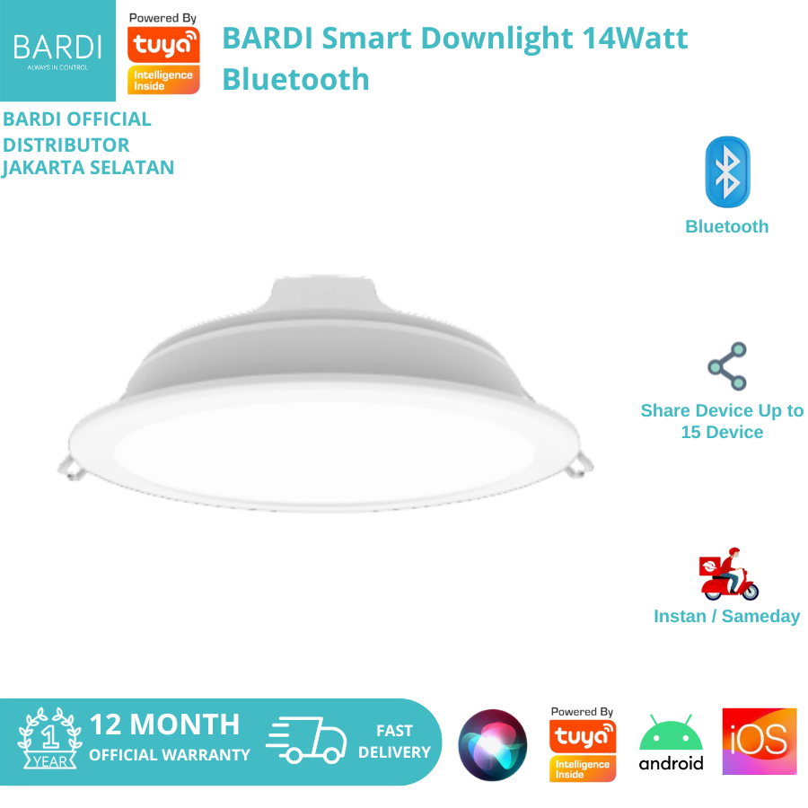 BARDI Smart Beacon Panel Downlight 14W RGBWW Bluetooth