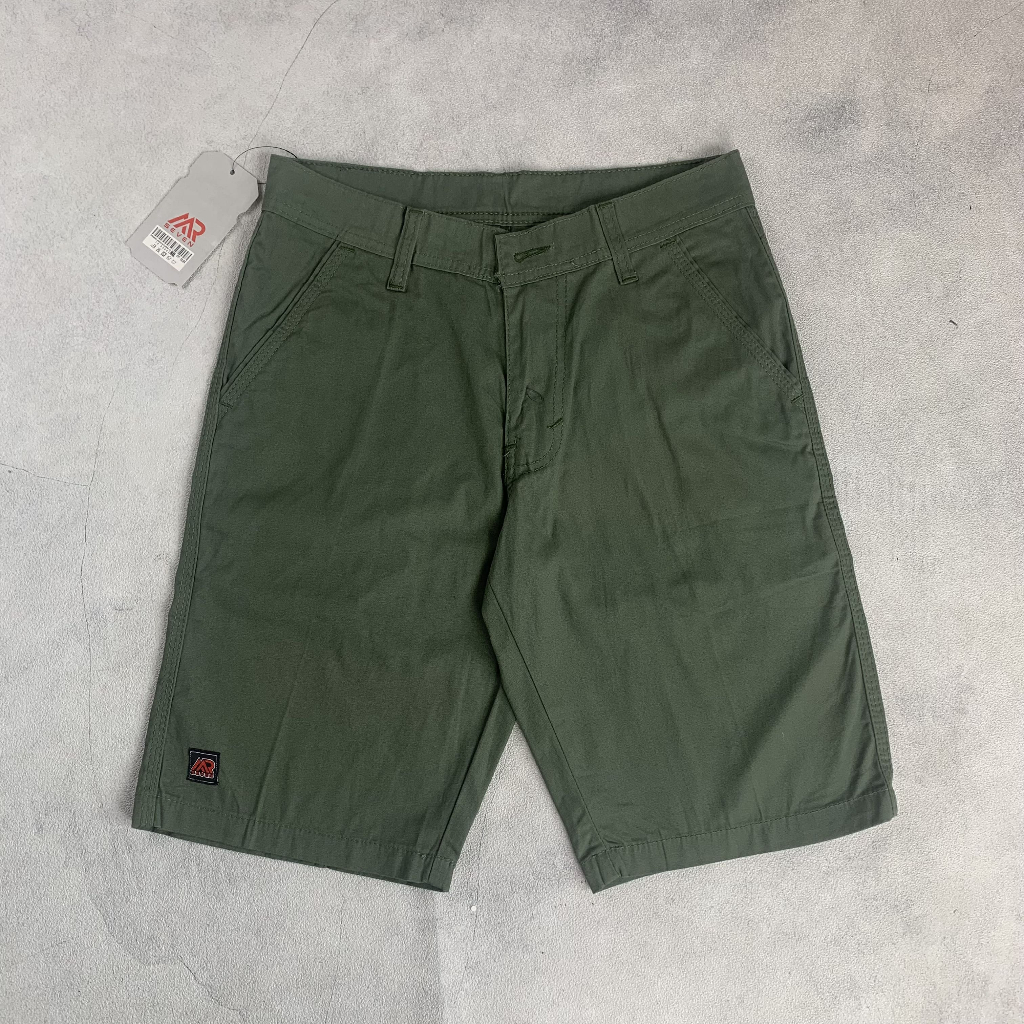 Celana Pendek Warna Hijau Army - Shortpants Army - Celana Pendek Chinos