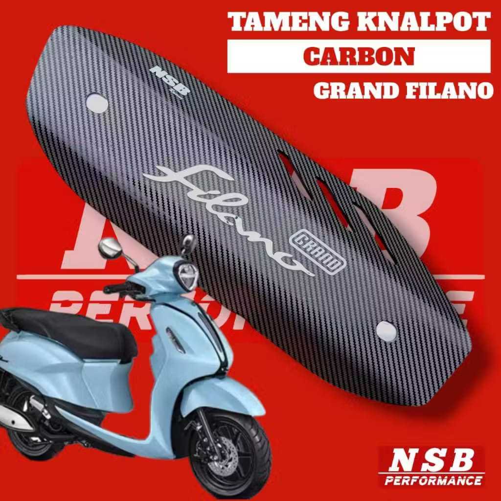 COVER KNALPOT FILANO NSB CARBON AKRILIK TUTUP KNALPOT GRAND FILANO