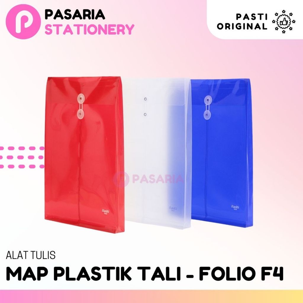 

Map Plastik Tali Ukuran Folio F4 Bening dengan Tali Pengunci