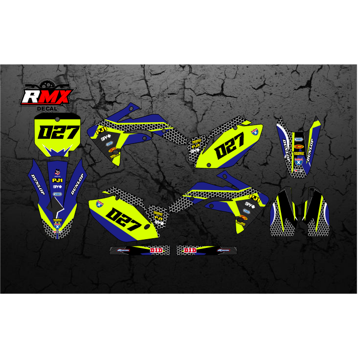 DECAL CRF 150 R FULLBODY (013) DEKAL STIKER CRF 150 LAMA HITAM MERAH, KUNING, HIJAU, BIRU TUA/MUDA, 
