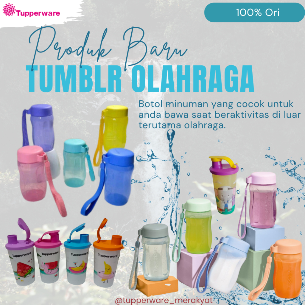 tupperware eco 310ml/ eco fashion 310ml/ BOTOL/ botol minum anak/ fun tumbler