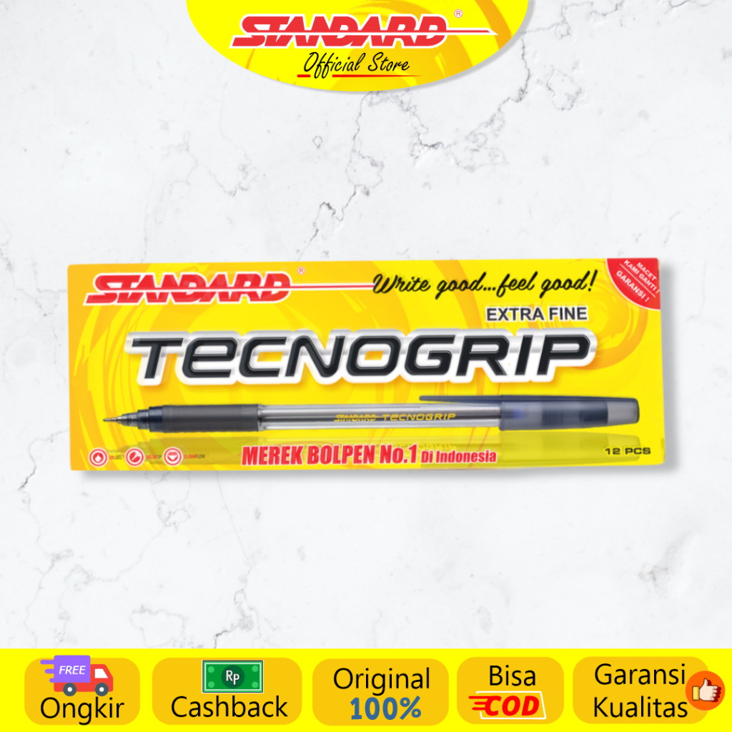 

Standard - Pen Tecnogrip 0.4 isi 12 pcs ( Pulpen, Pena, Ballpoint )