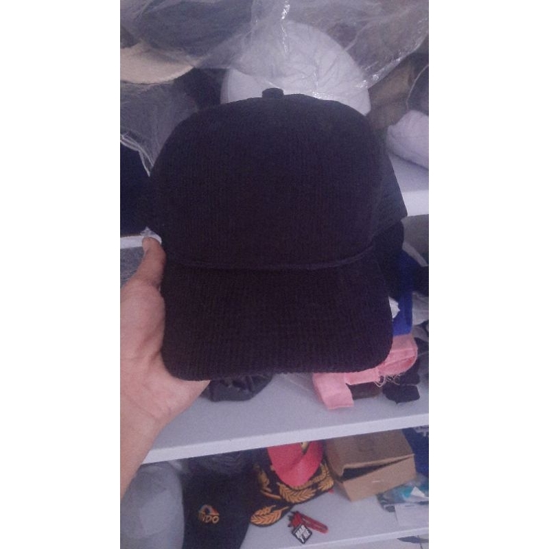Topi Trucker Korduroy Jaring Topi Klasik Corduroy