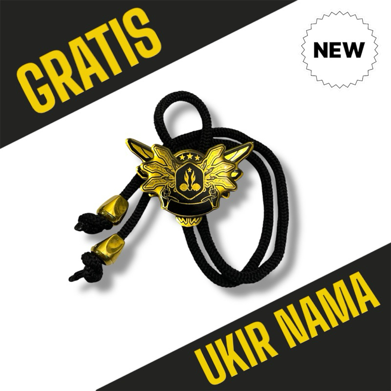 

TERBARU ring kacu pramuka doble akrilik warna emas gratis ukir nama pakai tali
