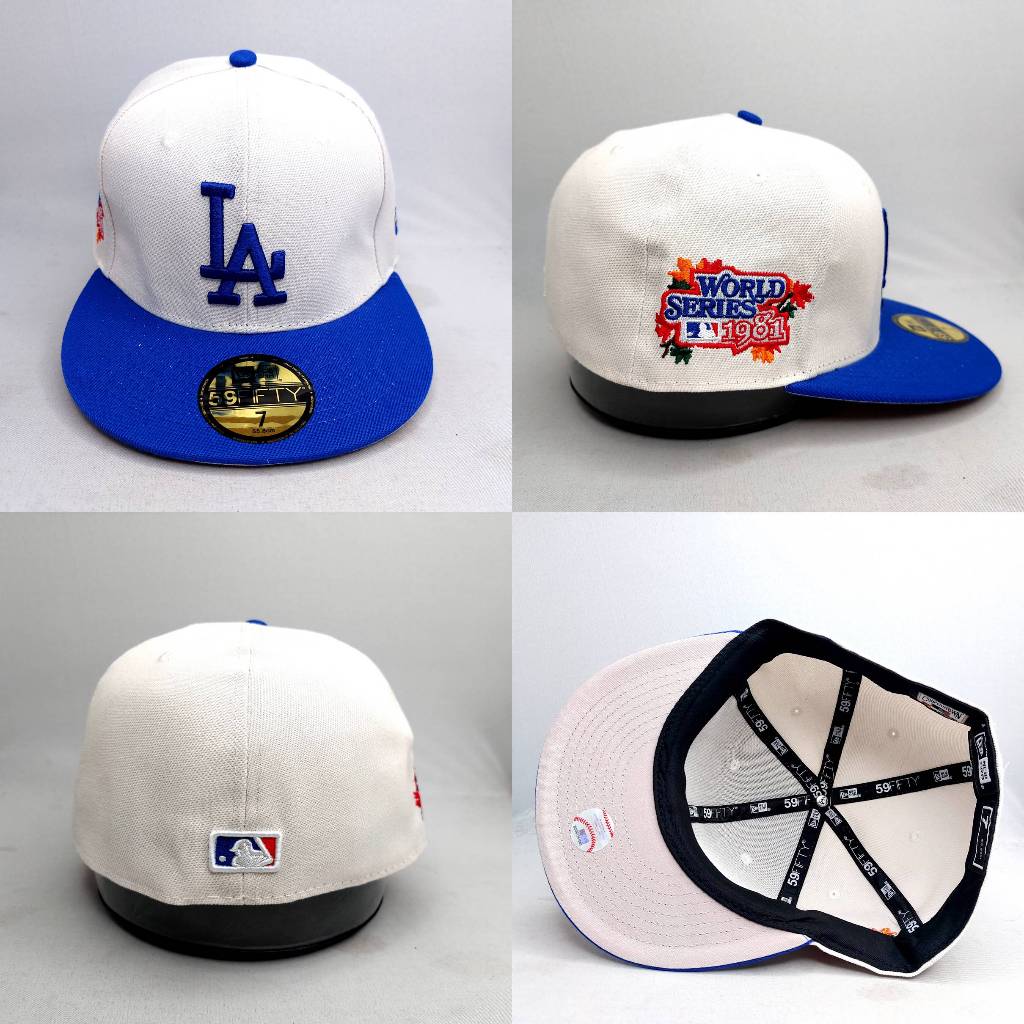 TOPI MLB LA DODGERS CREAMS VISOR BIRU PATCH