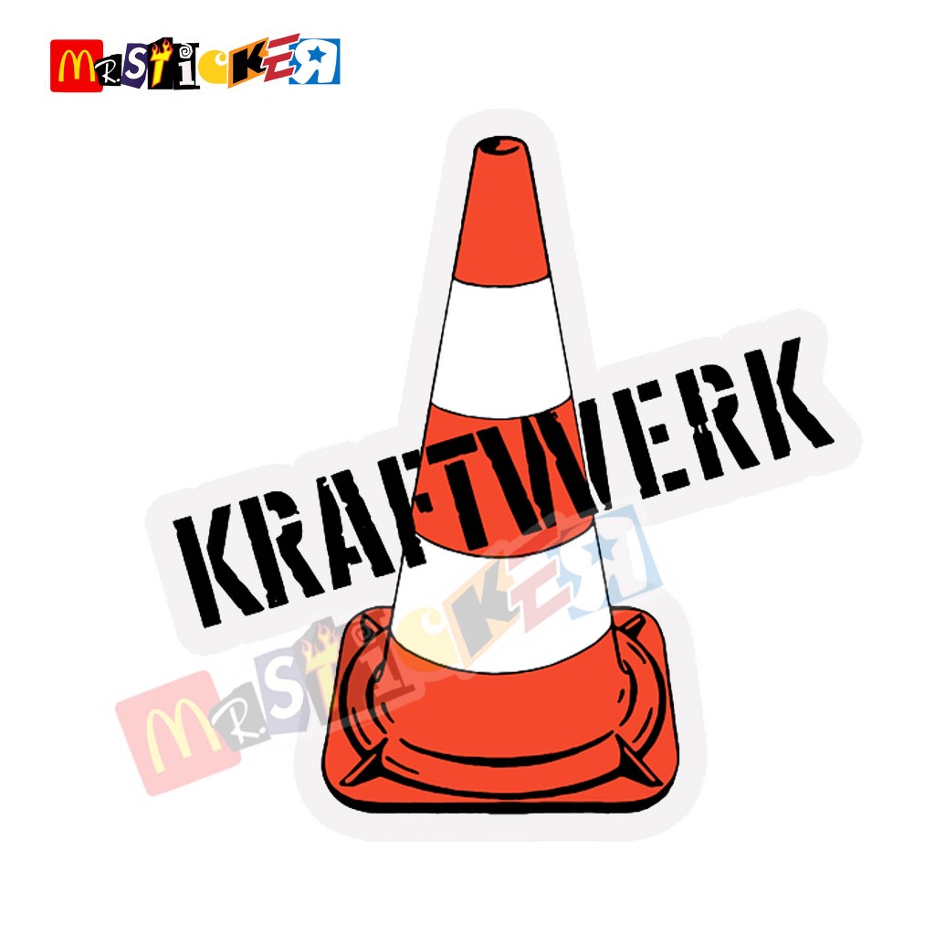 

sticker band group KRAFTWERK ep graphic logo diecut stiker