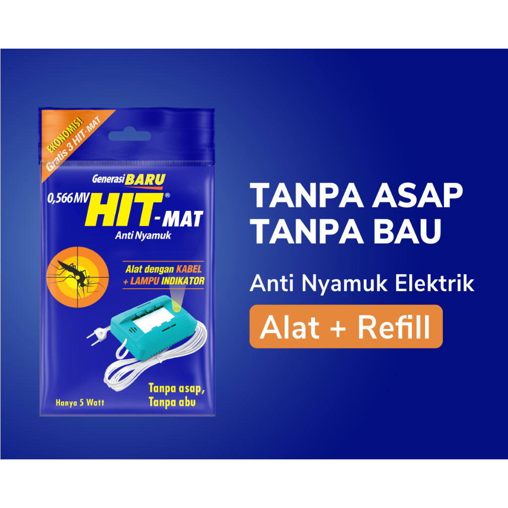 Hit Mat Obat Nyamuk Elektrik GRATIS Refill / Anti Nyamuk Set