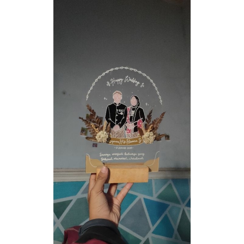Custom Akrilik for Gift Stand LED Bunga